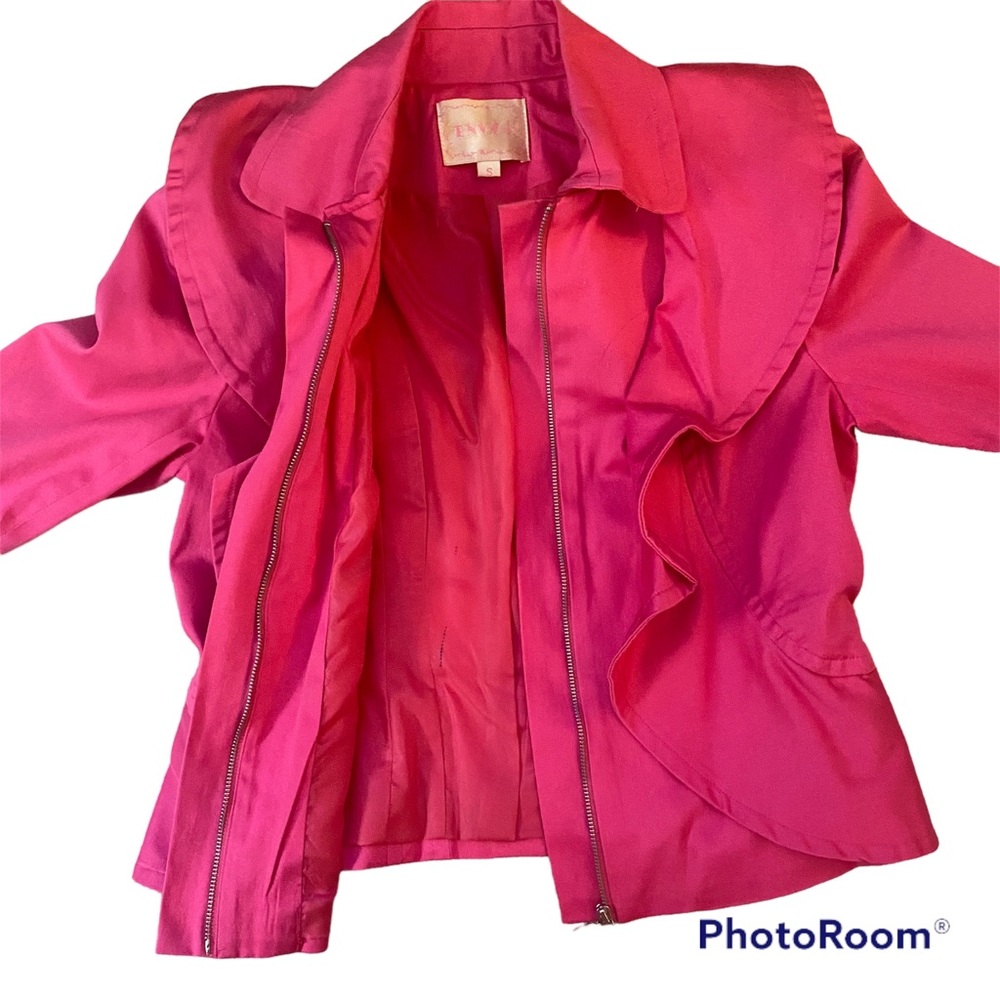 Pink Jacket Size Small Cropped Zip - Picture 8 of 13